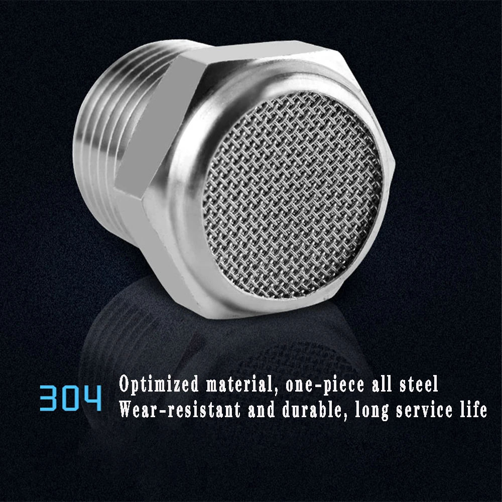 Pneumatic connector 304 stainless steel muffler BSP 1/8&quot 1/4&quot 3/8&quot 1/2&quot accessories noise filter throttle | Обустройство