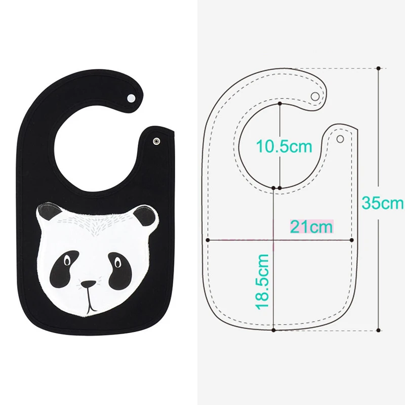 Хлопчатобумажных нагрудников для малышей Большой 3 слоя из водонепроницаемого