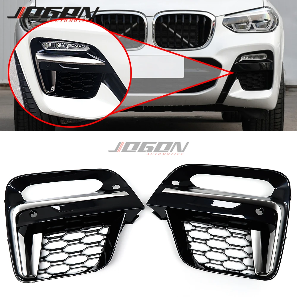 Cerium grey For BMW X3 G01 / X4 G02 2018 2019 2020 Car Front Fog Light Lamp Cover Trim Grille Fender Accessories | Автомобили и