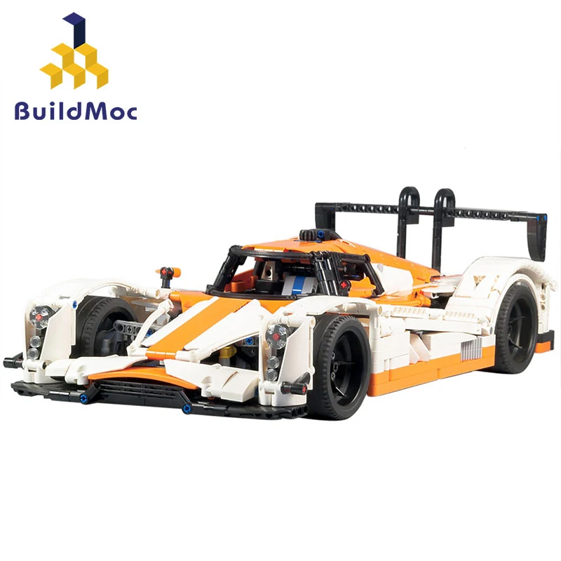 

Buildmoc технический спортивный автомобиль MOC модель строительные блоки игрушки для детей Сделай Сам техническая Гоночная машина игрушка Детс...