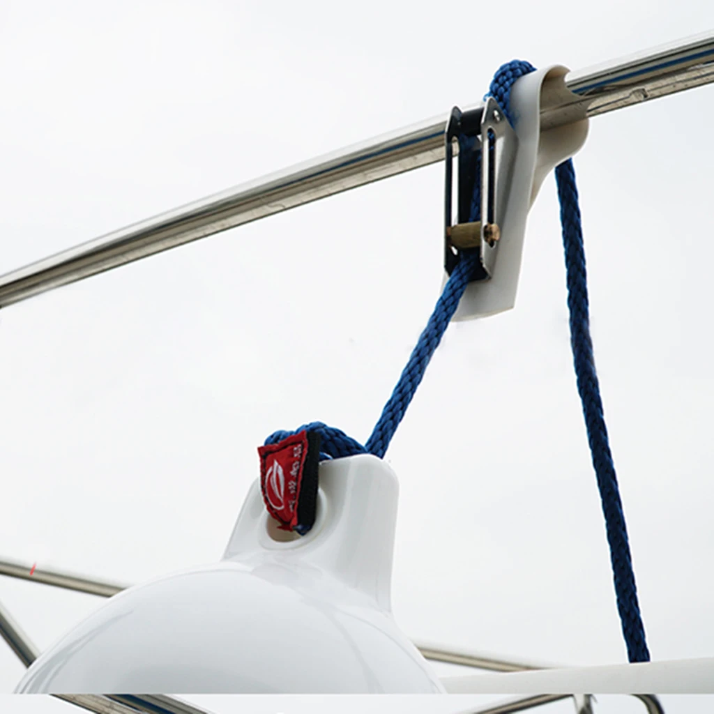 

Boat Marine Adjustable White Holder Strap Adjusts for 2" Rails