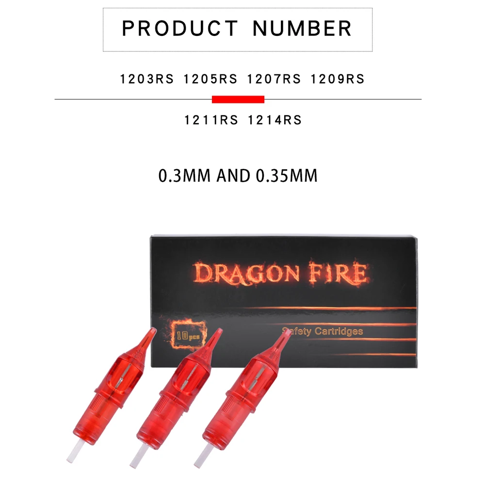 10 шт./кор. Огненный Дракон татуировки иглы круглая кисть для теней одноразовые