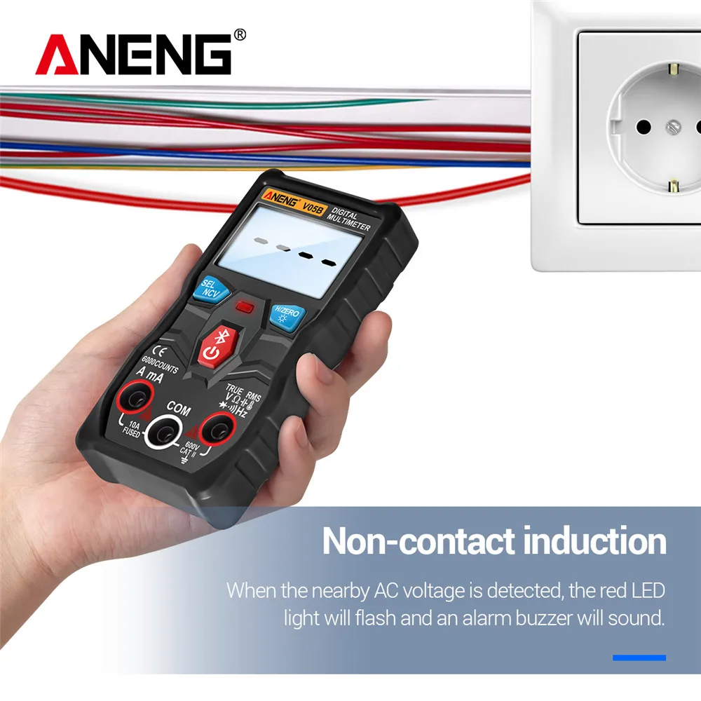 ANENG V05B цифровой 6000 отсчетов Профессиональный аналоговый мультиметр AC/DC токи