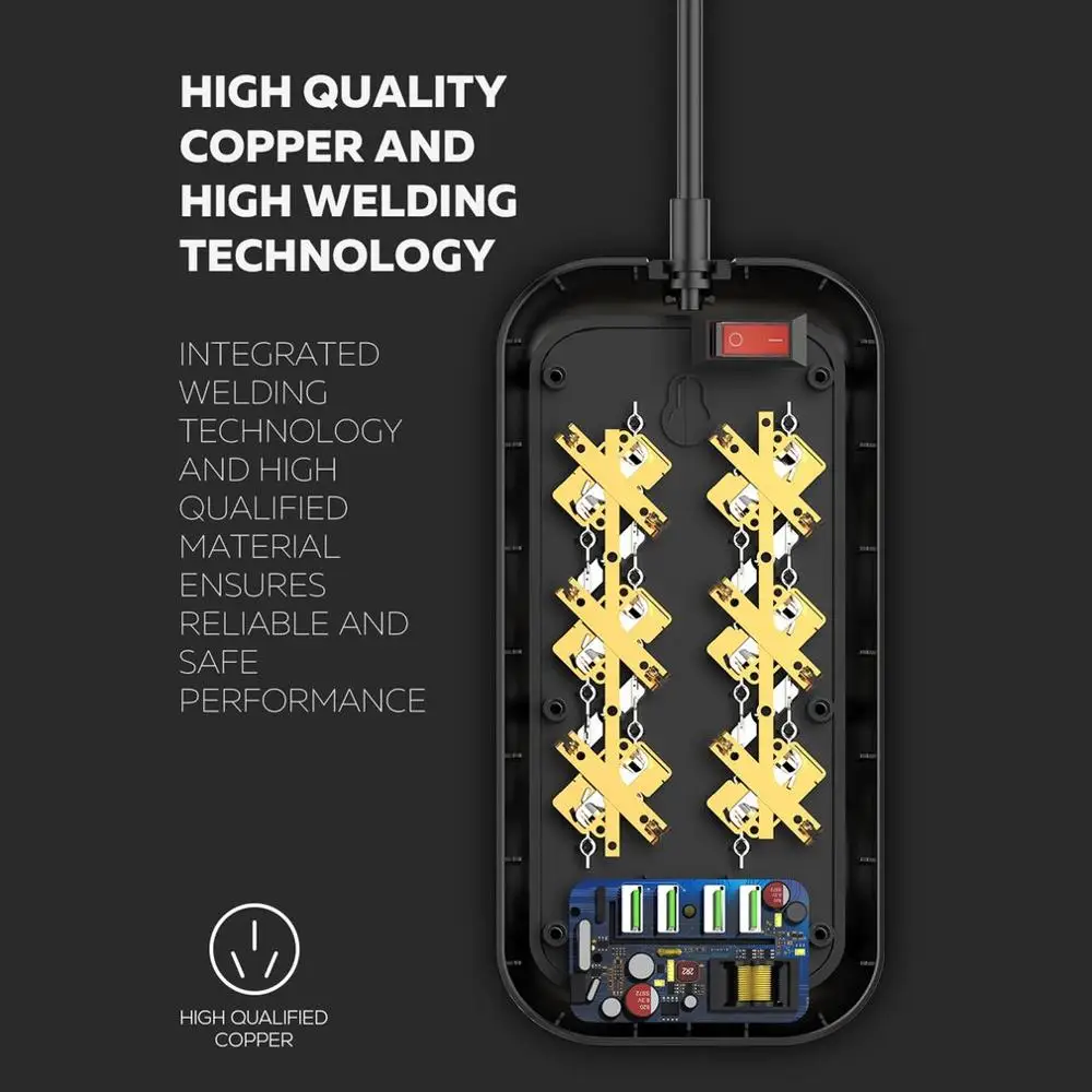 4 USB зарядное устройство для телефона несколько розеток питания 6 ЕС