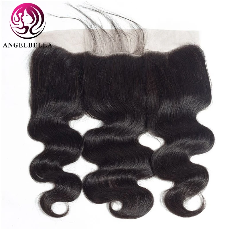 Angelbella волна тела 13x4 фронтальные человеческие натуральные волосы с детскими