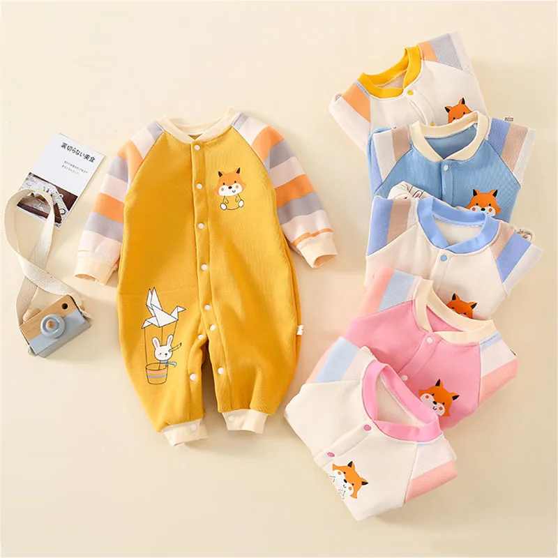 

Newborn Bodysuits Baby Boy Girl Romper Toddler Girl Winter Clothes Long Sleeve Cotton Baby Girl Jumpsuit Colorful Infant Outfits
