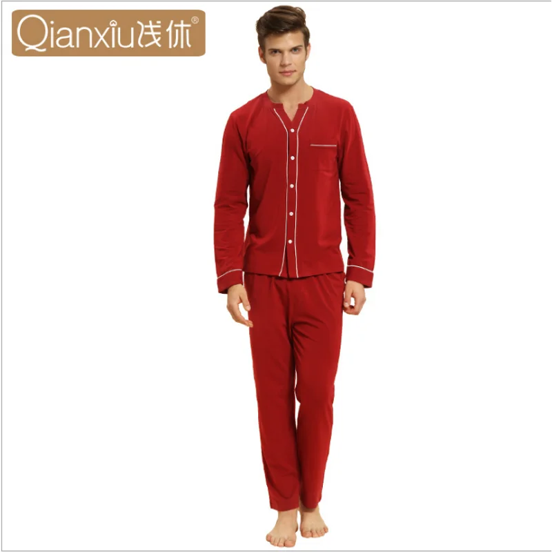 2021 Весна Одежда высшего качества домашняя одежда для мужчин Роскошные красные
