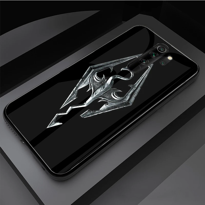 С принтом логотипа Skyrim чехол из закаленного стекла для телефона Red mi 5 плюс 7A 8A 9A 6Pro
