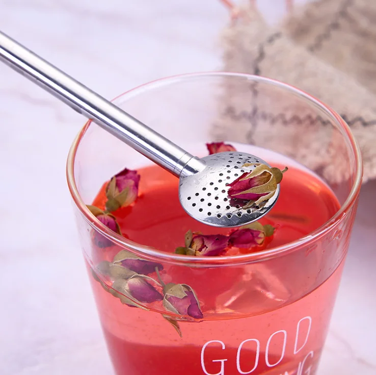 Многоразовая многофункциональная ложка из нержавеющей стали 304 чайная соломинка