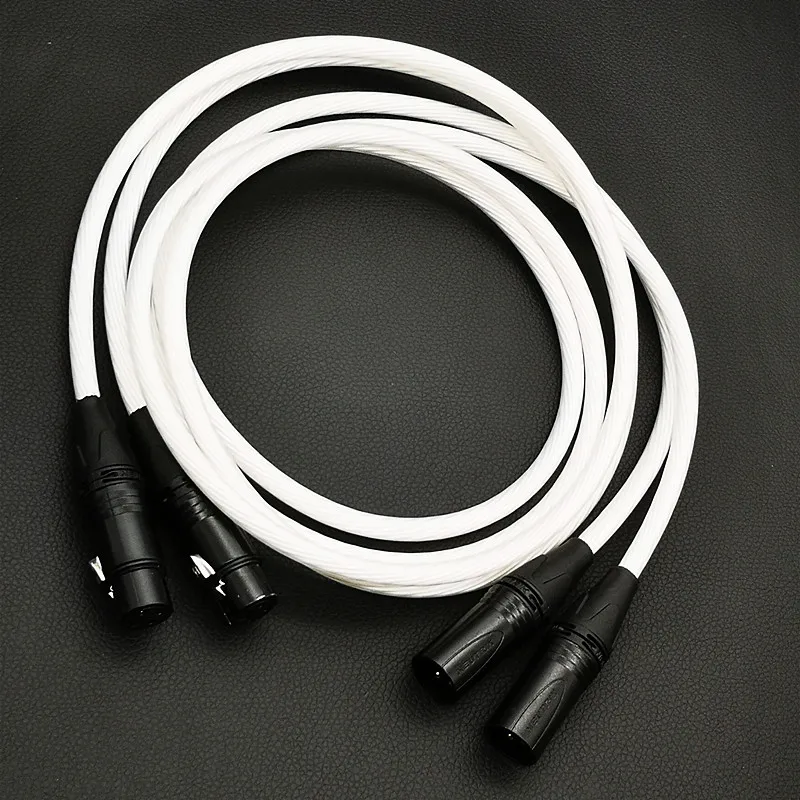 Пара AHSY HiFi 5N OCC Copp посеребренный Hi end XLR штекер и гнездо Кабель Балансирующий аудио