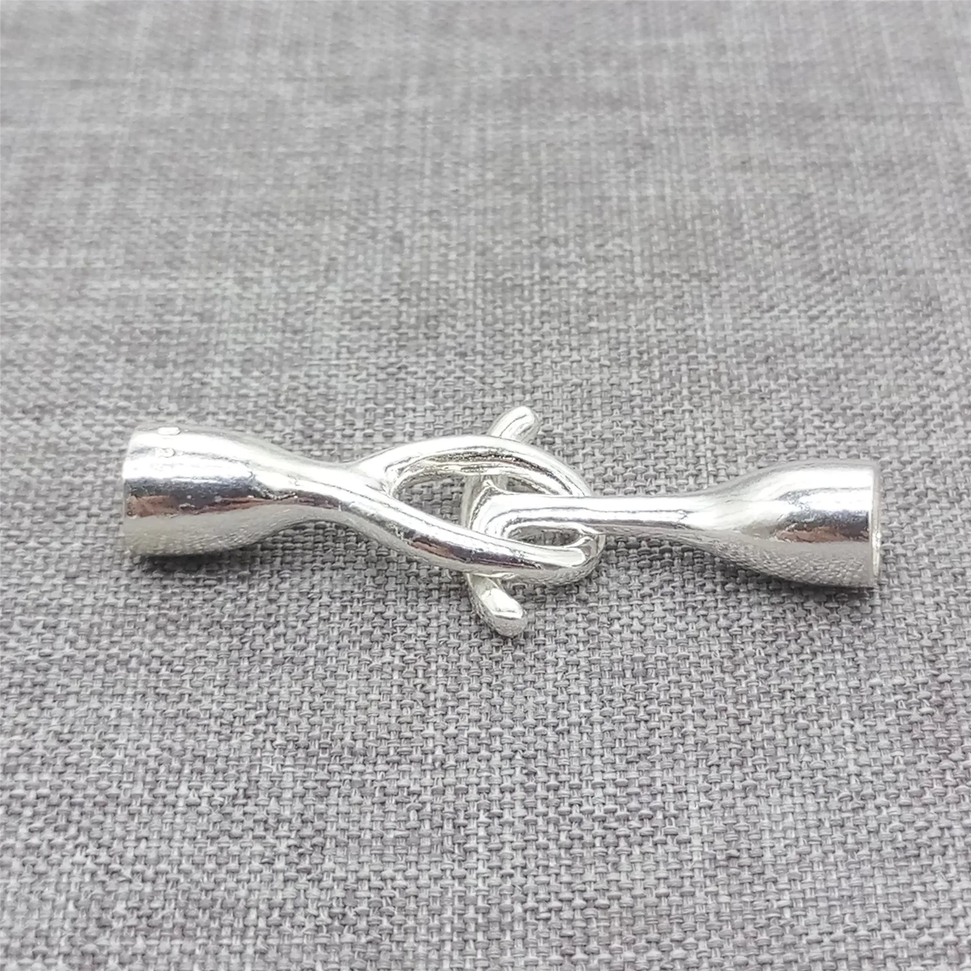 925 пробы Серебряный кожаный шнур с застежкой дизайнерская гладкая блестящая