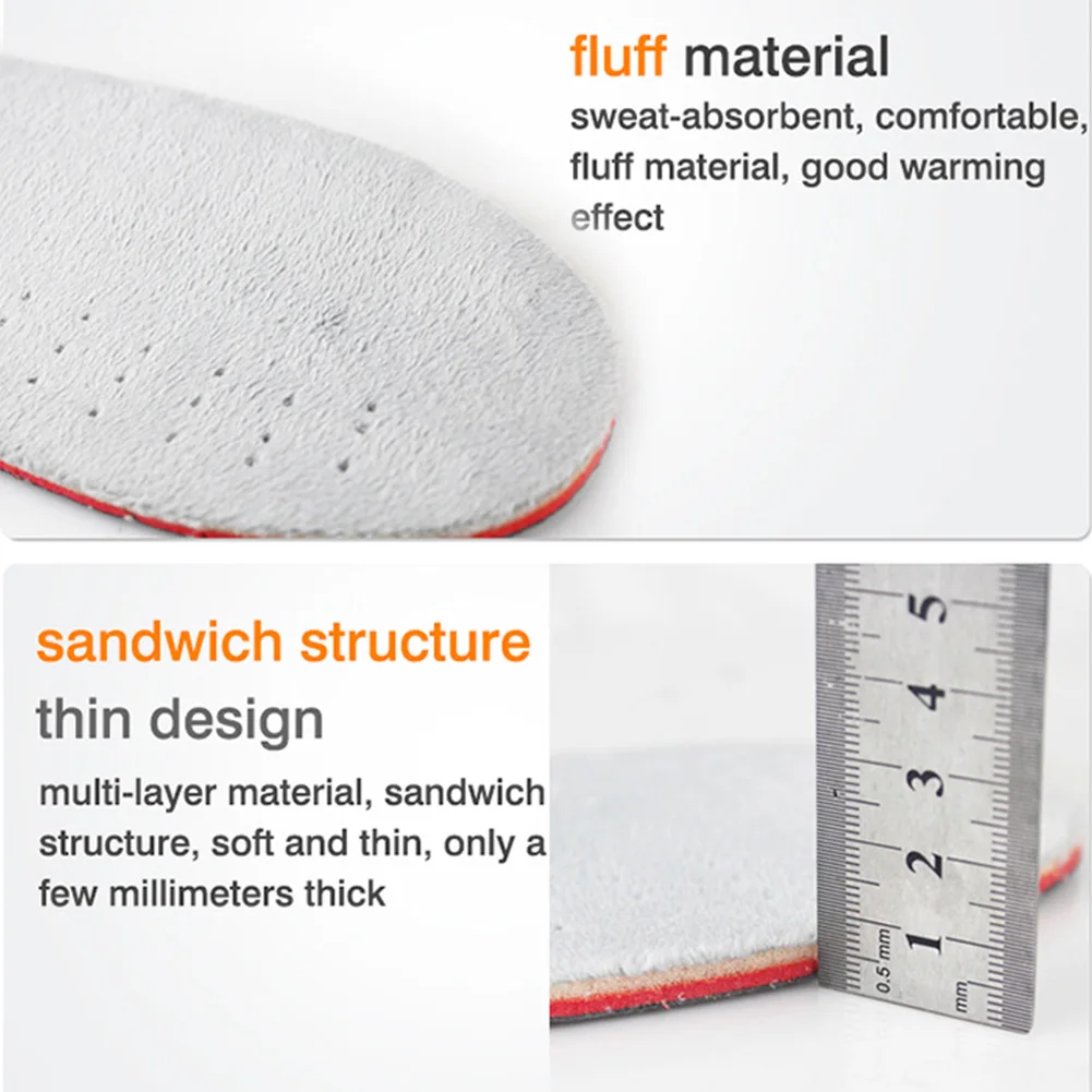 

Internal Electric Soft Keep Warm Winter Shock Absorption Comfortable EVA Outdoor Heating Insole Walking Washable Breathable