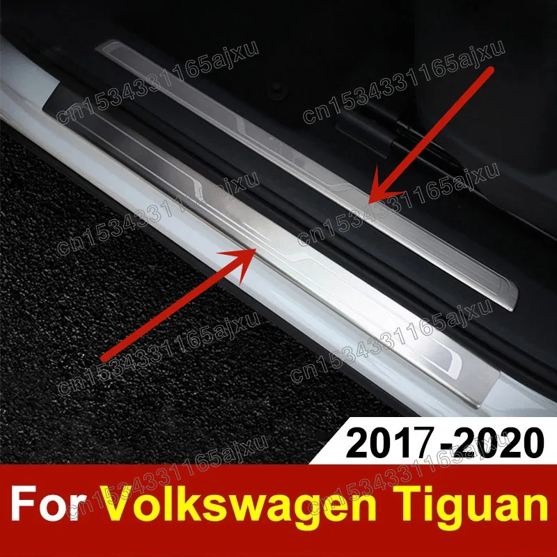 

Stainless Steel Car Door Sill Scuff Plate Cover Car Styling High-quality For VW/Volkswagen Tiguan 20172018 2019 2020