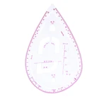 Пластиковый рукав кнопка режущий линейка бытовые швейные инструменты образец одежды Карманы воротник рисунок линейка портного кривого стержня