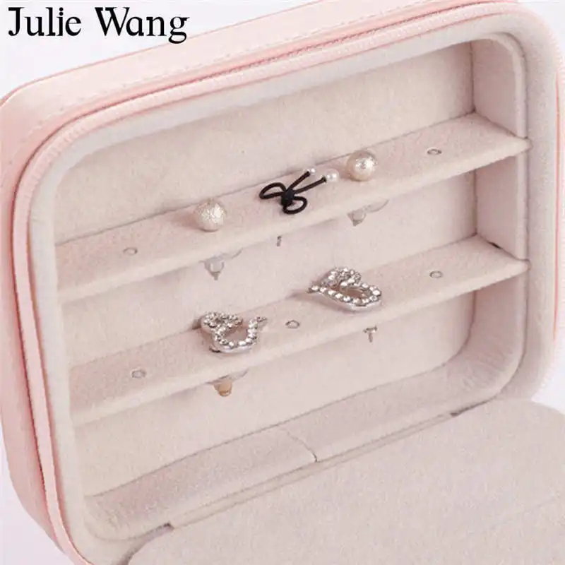 Женская шкатулка для ювелирных изделий Julie Wang двухслойные дорожные чехлы из