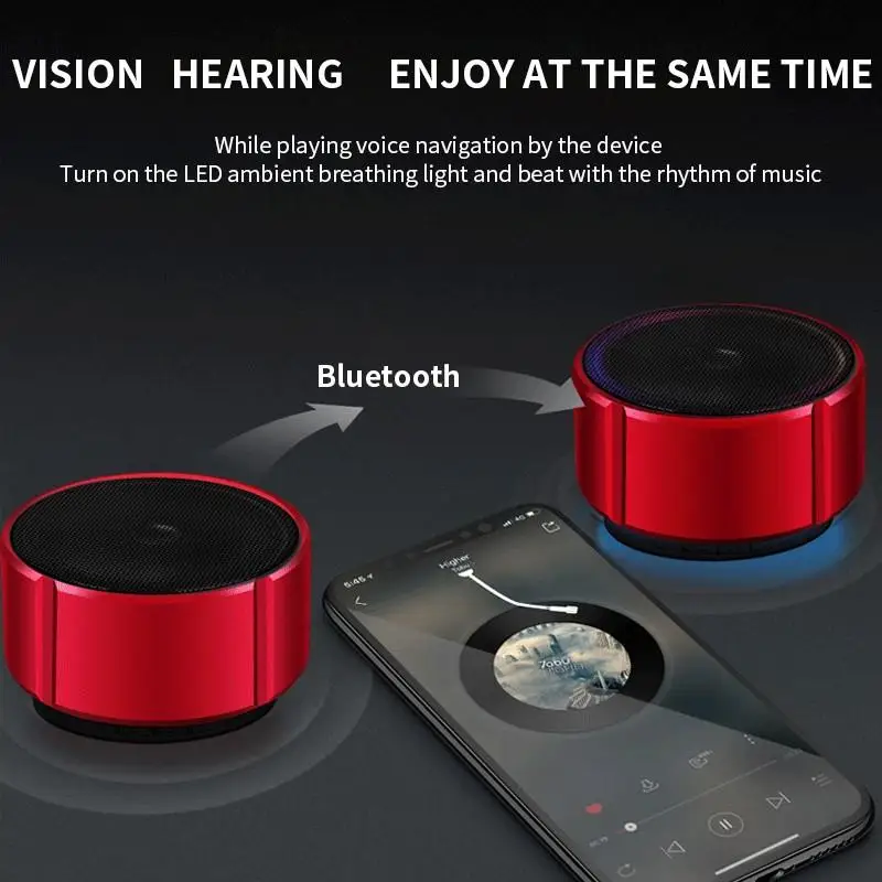 E92 Wireless Bluetooth Speaker FM Radio Hifi Portable Stereo Music Surround Support TF Card for Computer Phone boombox Red Black |