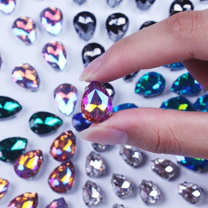 Швейные Стразы для рукоделия капли воды стекло коготь дрель ювелирных украшений