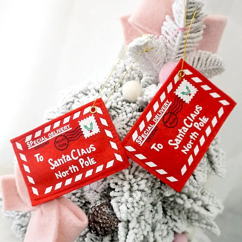 Высокий конверт Рождественская елка подвесная фотография красное украшение |