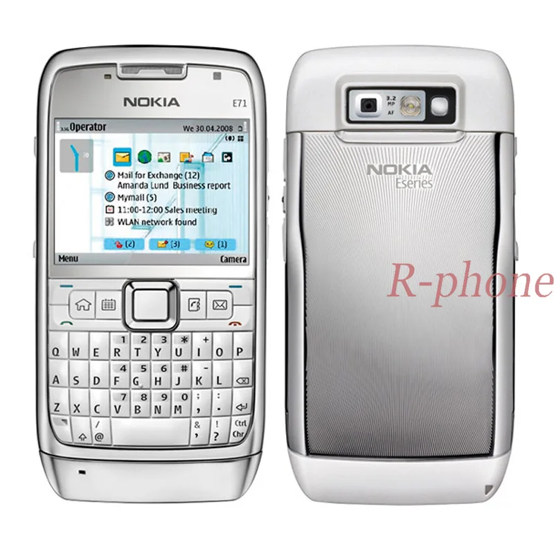 Восстановленный Nokia E71 мобильный телефон 3g Wifi gps разблокированный смартфон Арабский Русский клавиатура
