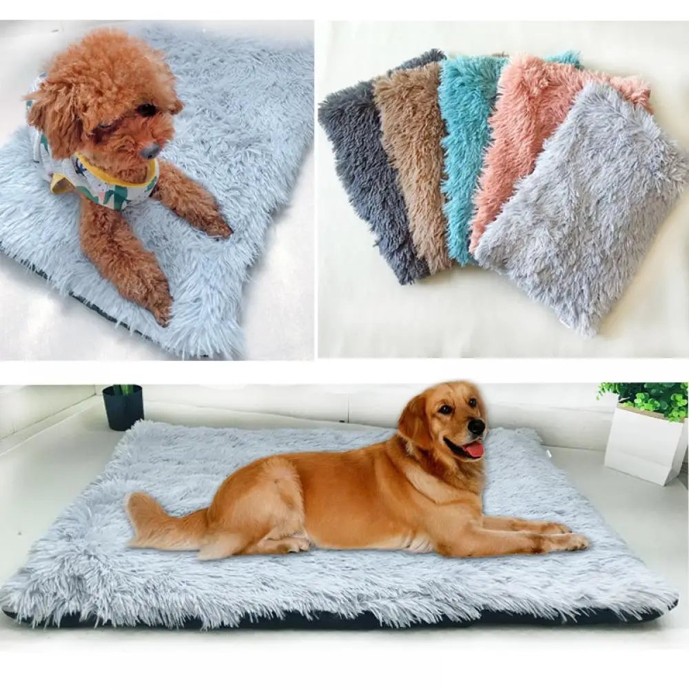 

Cats Dog Bed Mat Soft Washable Winter Fleece Pet Cushion House Warm Puppy Sleeping Bed Blanket for Small Large Dogs Supplies