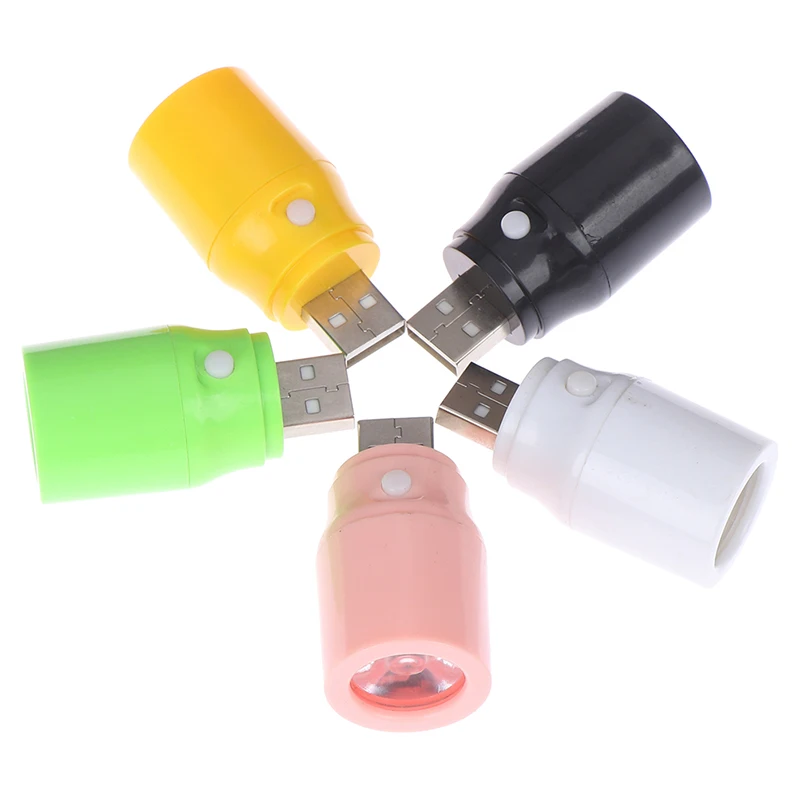 

6 Colors Portable 1W 100lm USB Lamp White Light LED Lamp USB Light Powerbank LED Night Light Torchlight with Switch