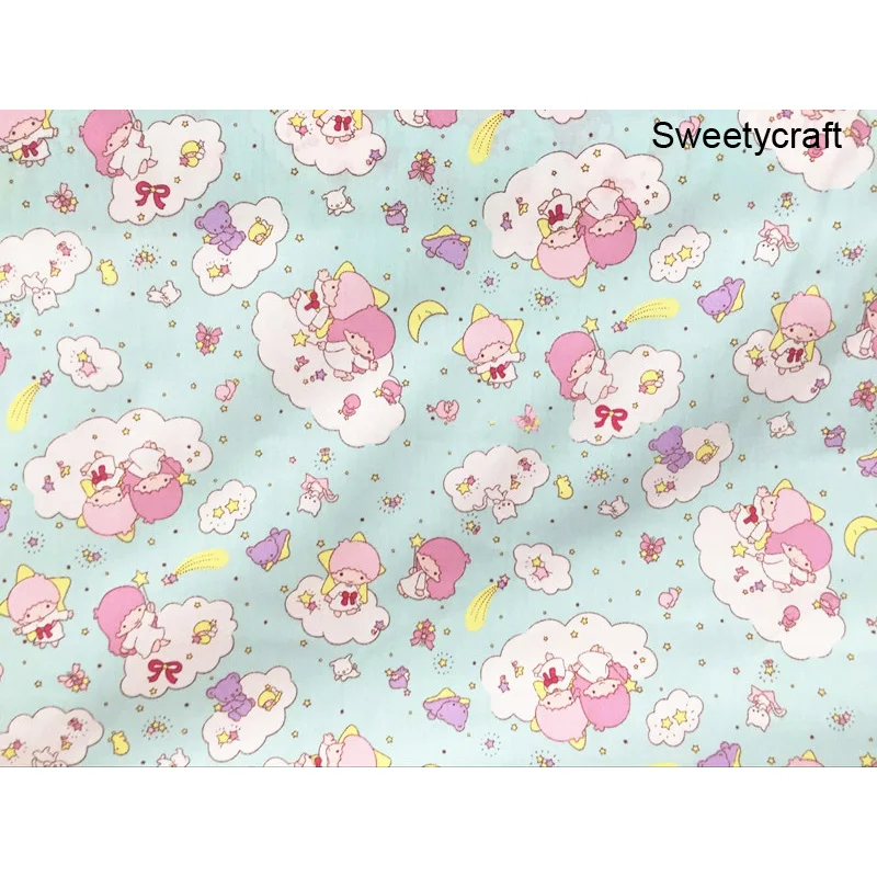 Хлопчатобумажная ткань с принтом звезды принцессы для шитья искусственная