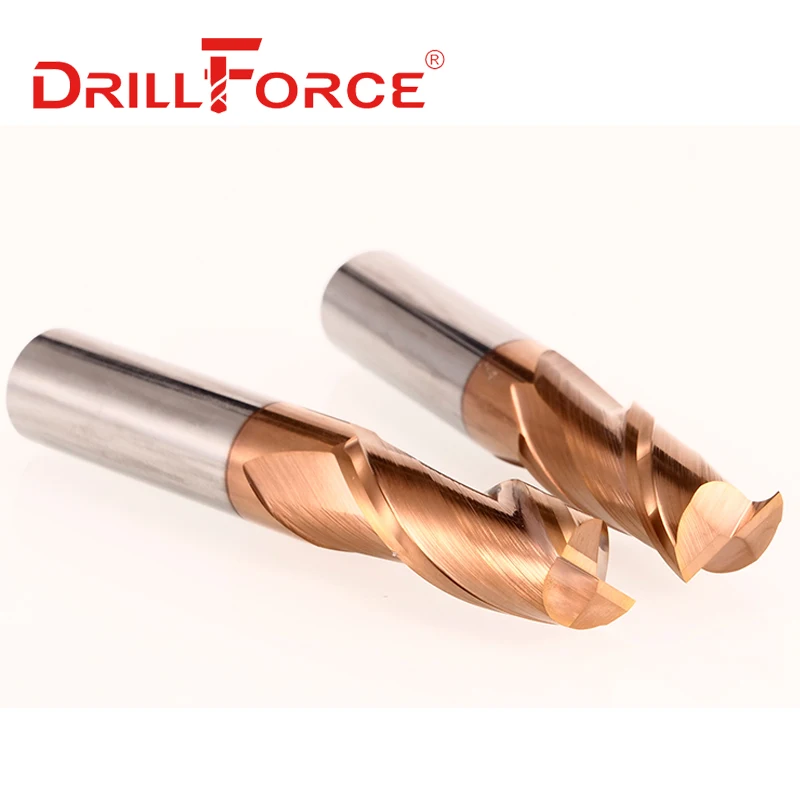 Концевая фреза HRC55 твердосплавная Вольфрамовая плоская с 2 зубьями 1 шт.