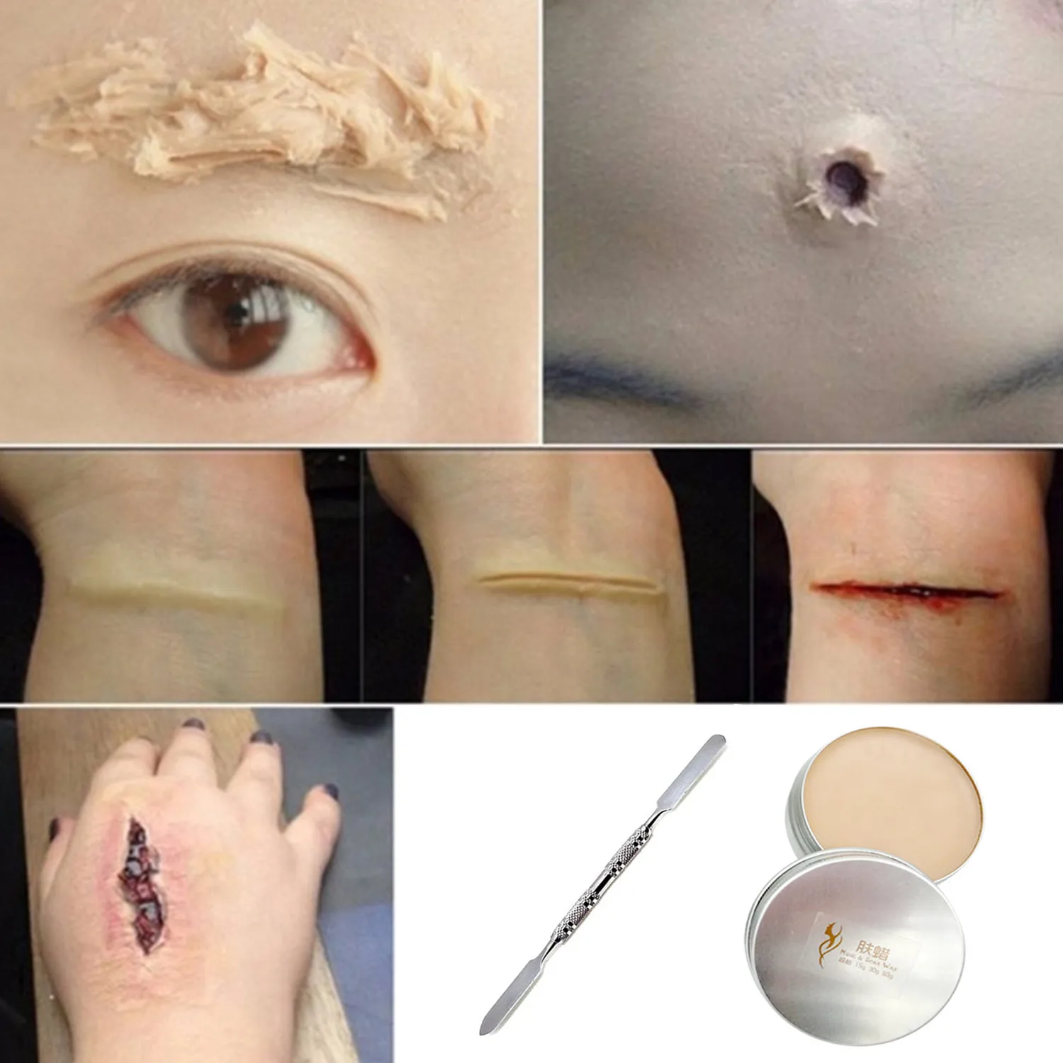 15 г поддельная рана моделирование шрам макияж обработанная воском шпатель для