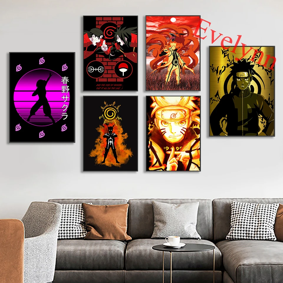 

Japanese Anime Naruto Posters And Prints Children Room Decor Canvas Wall Art Picture Nordic Modern Home Living Room Decor Gift