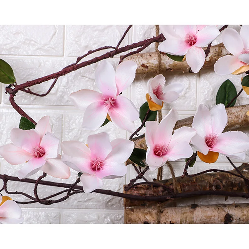 Искусственный цветок растение свадебная брошь магнолии лозы искусственный для