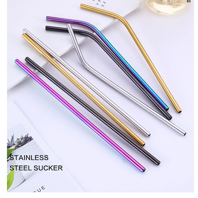 Металлическая многоразовая соломинка экологически чистая 304 из нержавеющей