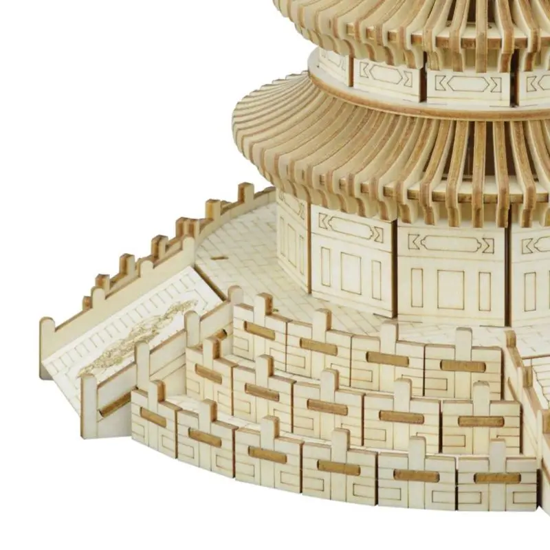 3D деревянная головоломка Сделай Сам Пекинский Храм Неба украшение обучающая