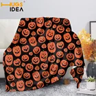 HUGSIDEA Хэллоуин тема шерпа плед одеяло Тыква Фланелевое флисовое плюшевое одеяло на дивандиван