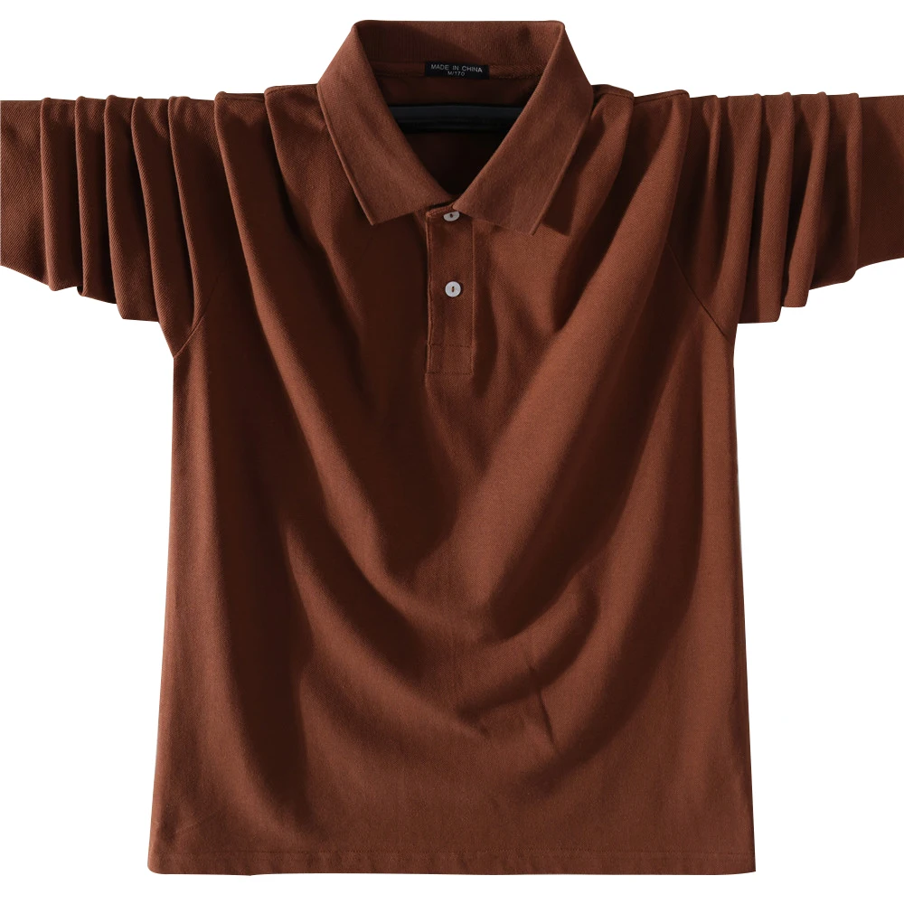 

Top Quality Solid Color 100% Cotton Men's Polos Golf Shirts Casual Brand Sportswear Long Sleeve Polo Hombre Fashion Male Tops812