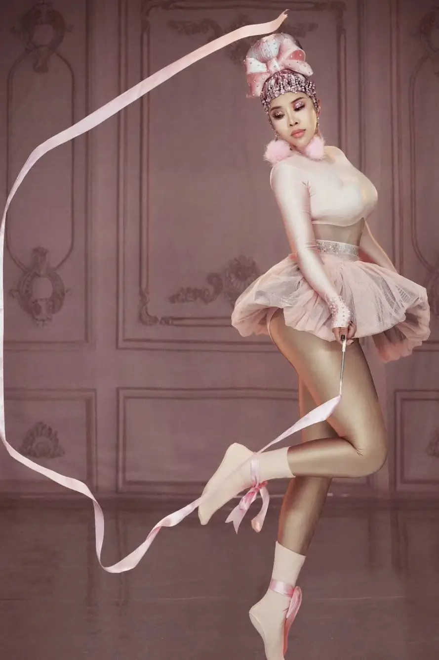 

Party shiitake skirt gogo costume Women singer dancer stage show wear