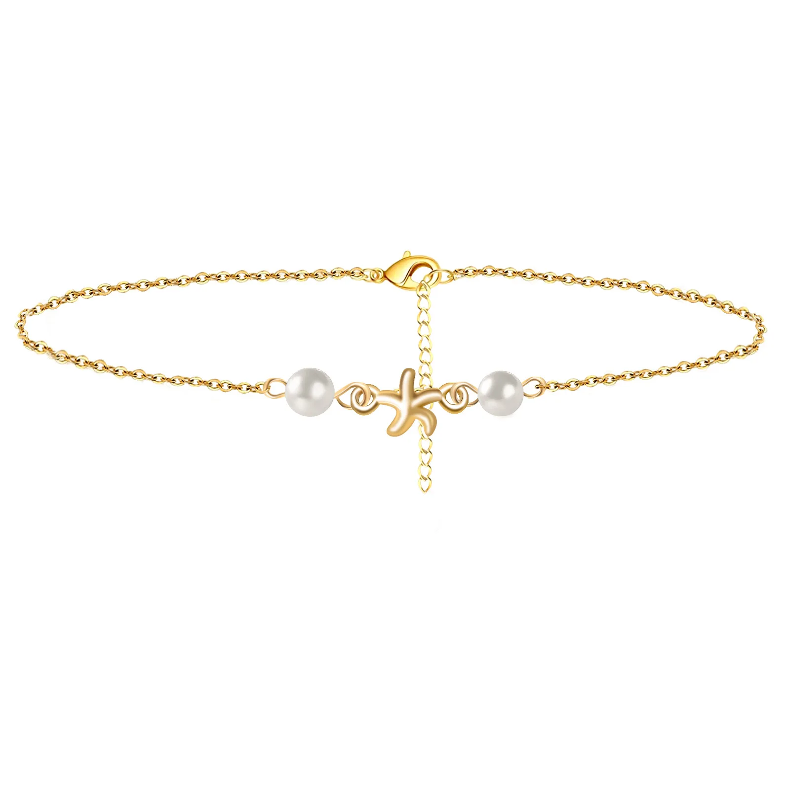 Браслет на ногу женский с сердечками украшение в виде искусственного слона