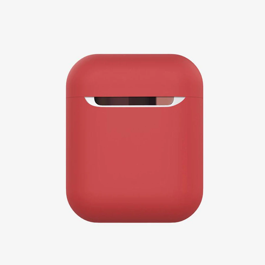 red Роскошный силиконовый чехол для Apple AirPods, защитный чехол s для Apple Air Pod, аксессуары для наушников Bluetooth - Цвет: red