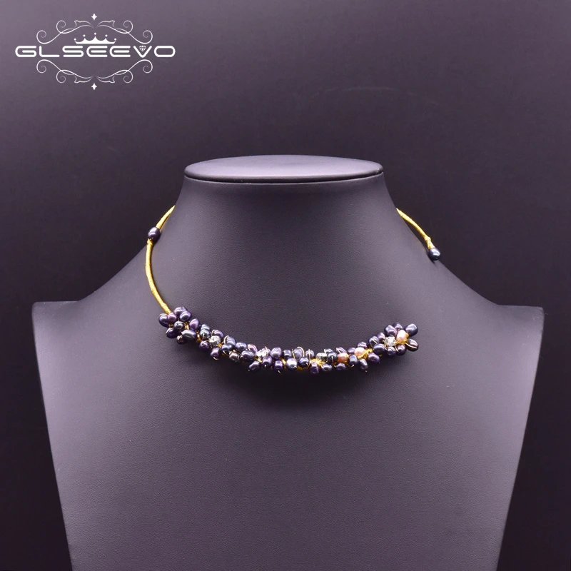 Женский чокер ручной работы GLSEEVO ожерелье из натурального жемчуга барокко GN0061-4 |