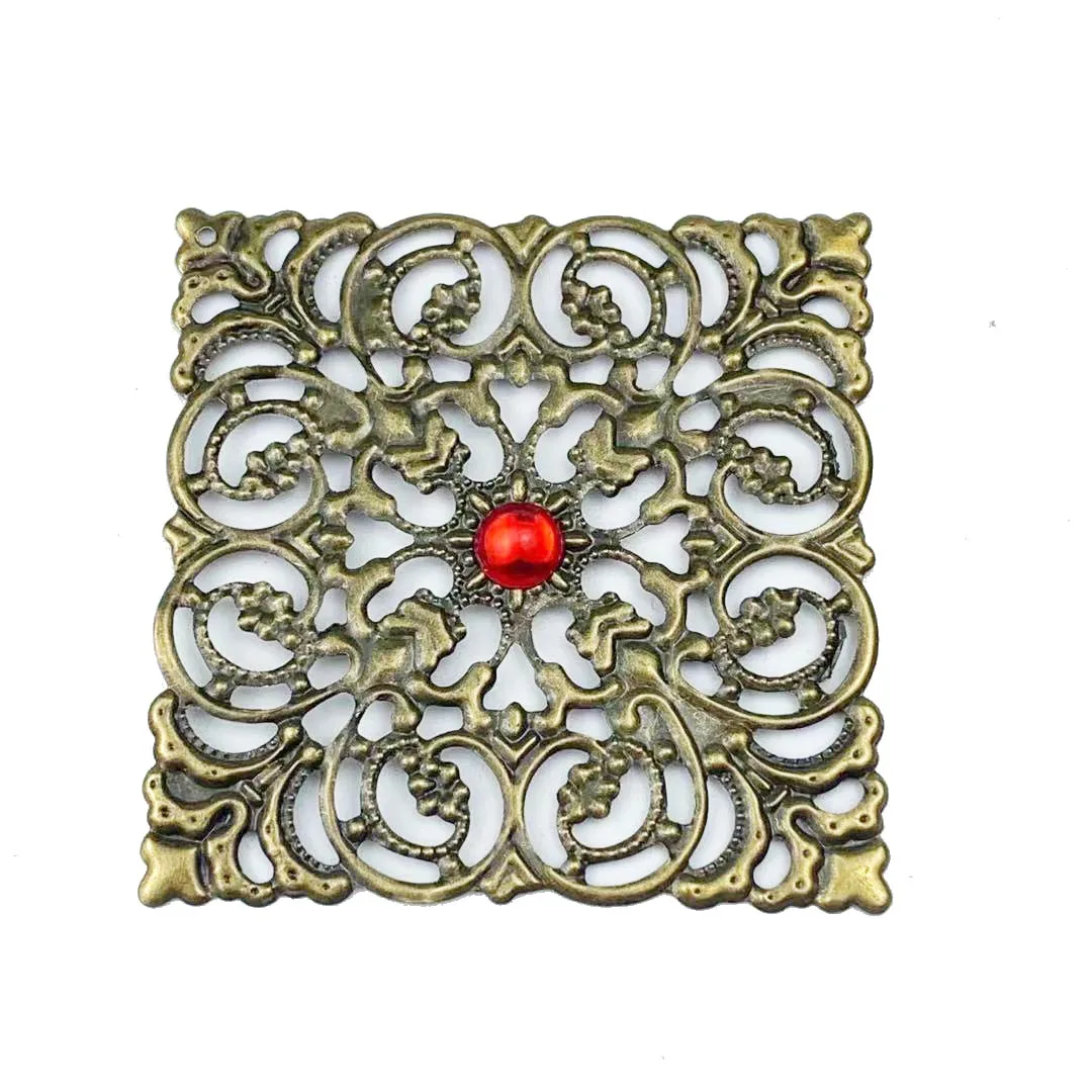 10 шт 5 см металлическая филигрань цветы для изготовления украшений Сделай Сам