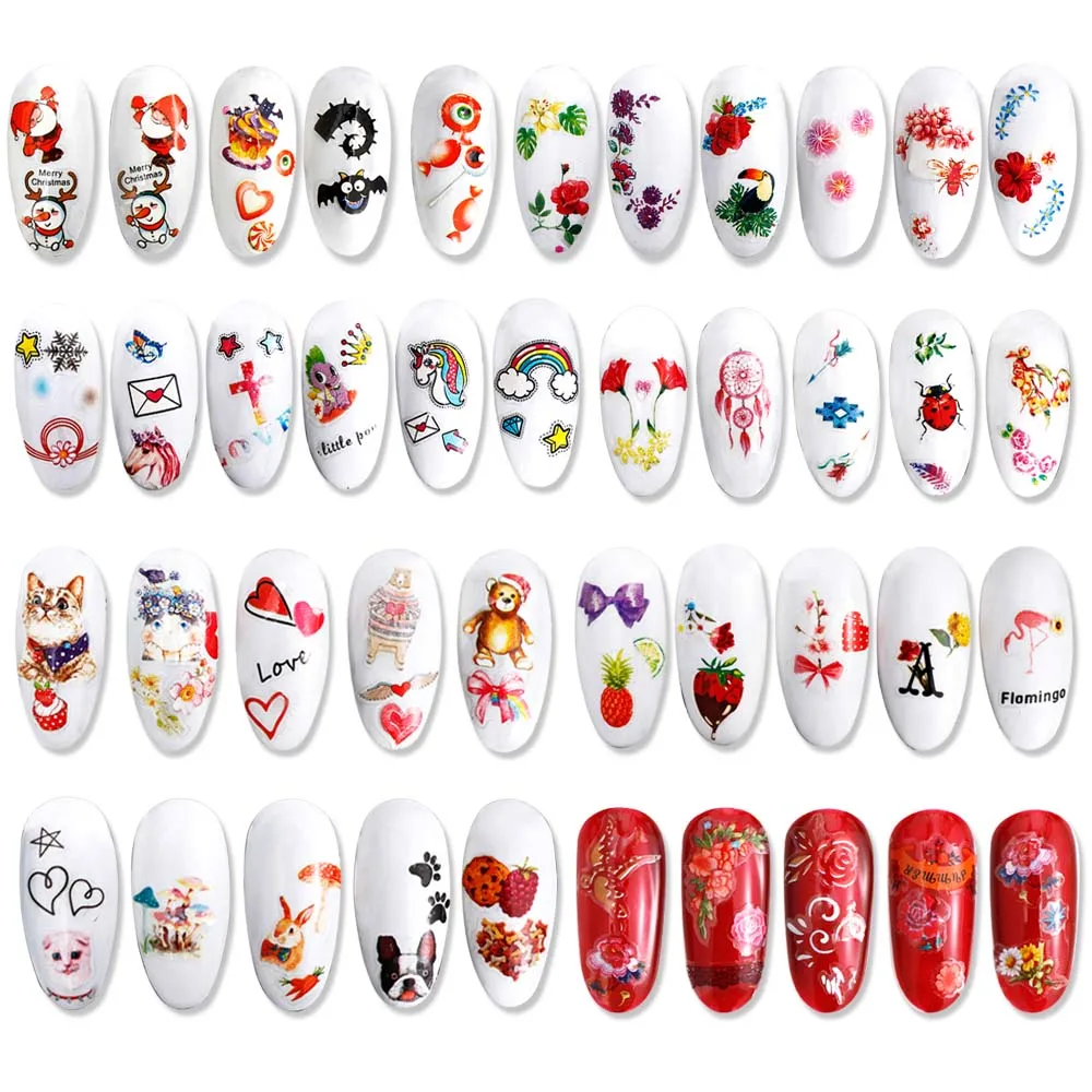 6 шт смешанные наклейки для ногтей арт деко гвоздей по случайному выбору шесть 3D