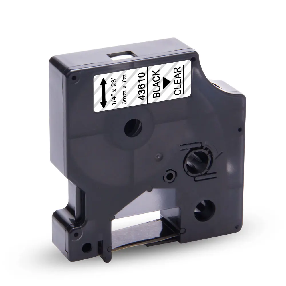 UniPlus ленты для Этикеток Dymo D1 43610 43613 43616 43617 43618 43619 12 мм черная на белой желтой