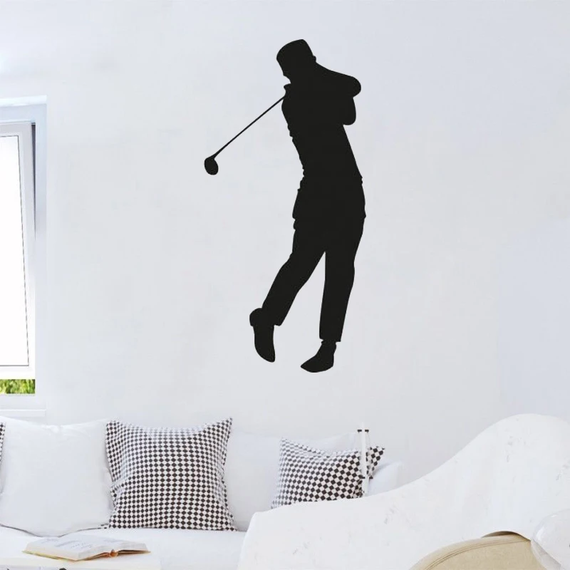Гольф плеер стены Стикеры наклейки на стену-Спорт Съемный Wall Art