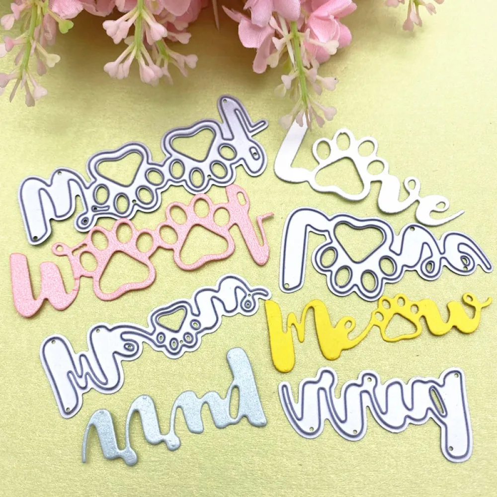 

Love Words Frame Background Dies Metal Cutting Dies for DIY Scrapbooking Card Album Embossing Die Cut New Craft Dies