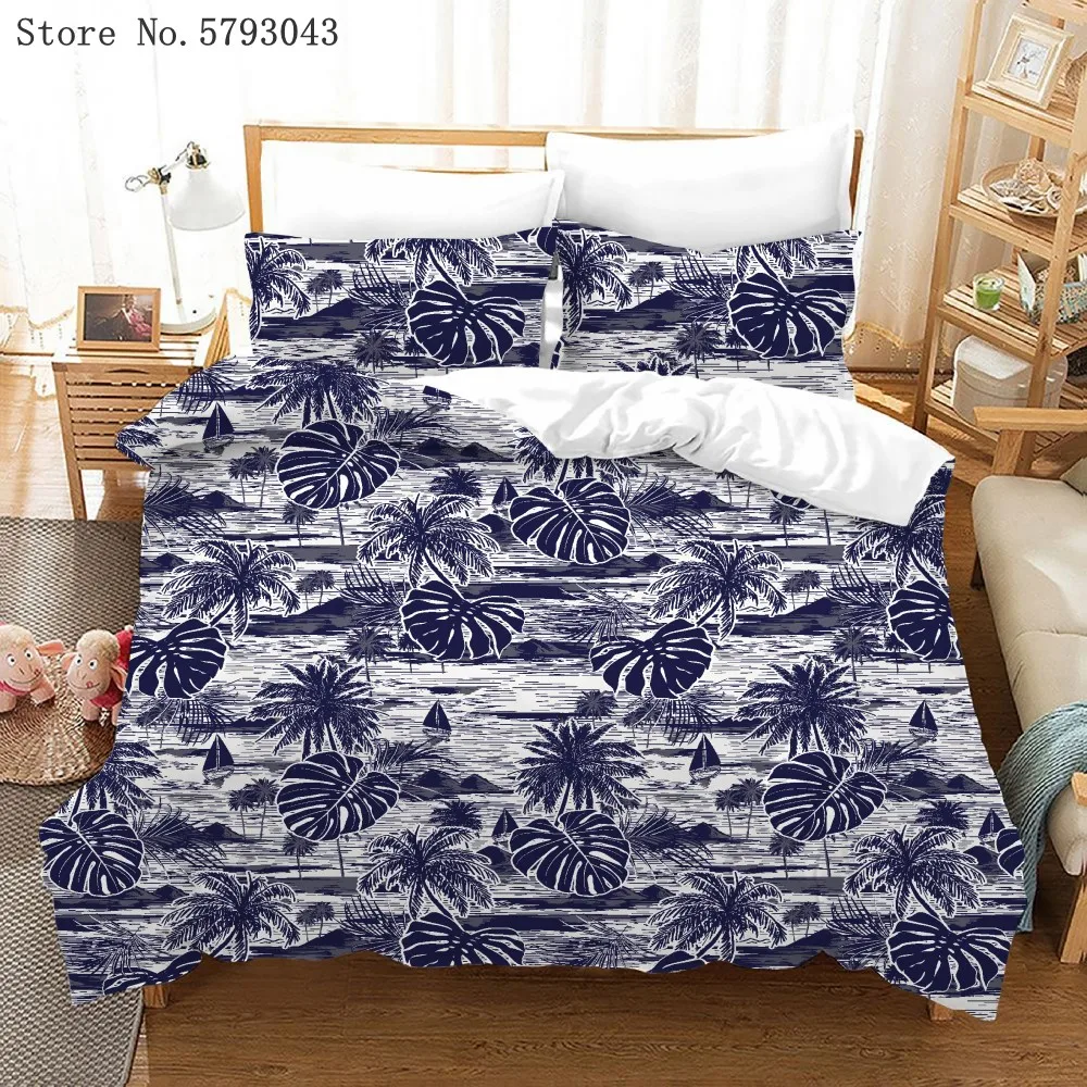 

2/3 Pieces Plantain Plant Bedding Set Colorful Cactus Duvet Cover Home Custom Bed Quilt Cover Plants Bed Cover Set Pillowcase