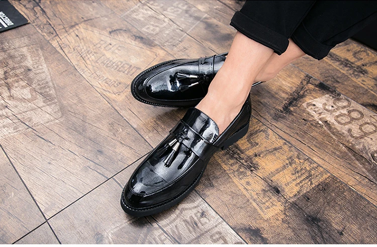 Thick Bottom Mens Dress Shoes Men Bring Brand Wedding Shoes Luxury Italian Casual Office Formal Loafers Boats Leather Shoes Men