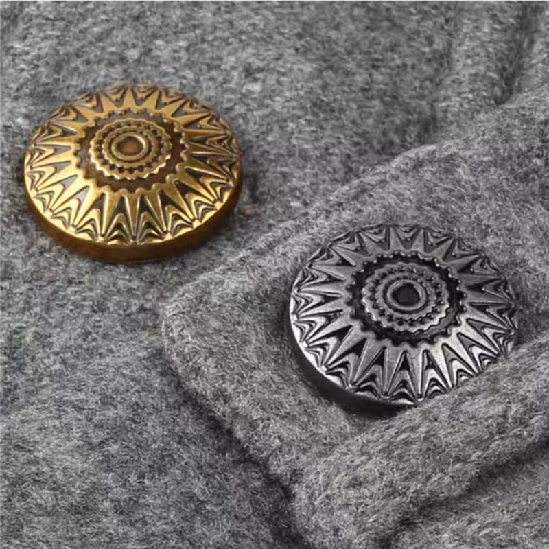 

10 шт./лот модные мужские аксессуары для одежды в британском стиле круглые металлические швейные пуговицы пальто куртки винтажные пуговицы ...