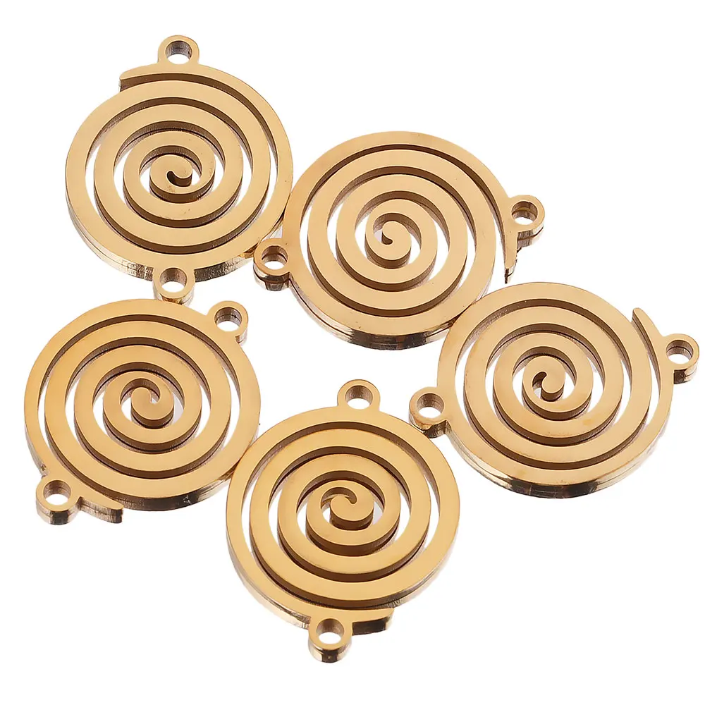 

5pcs/lot Fashion Stainless Steel Screw Thread Charms Connectors Jewelry Accessories for Women Diy Bracelet & Necklace Charms