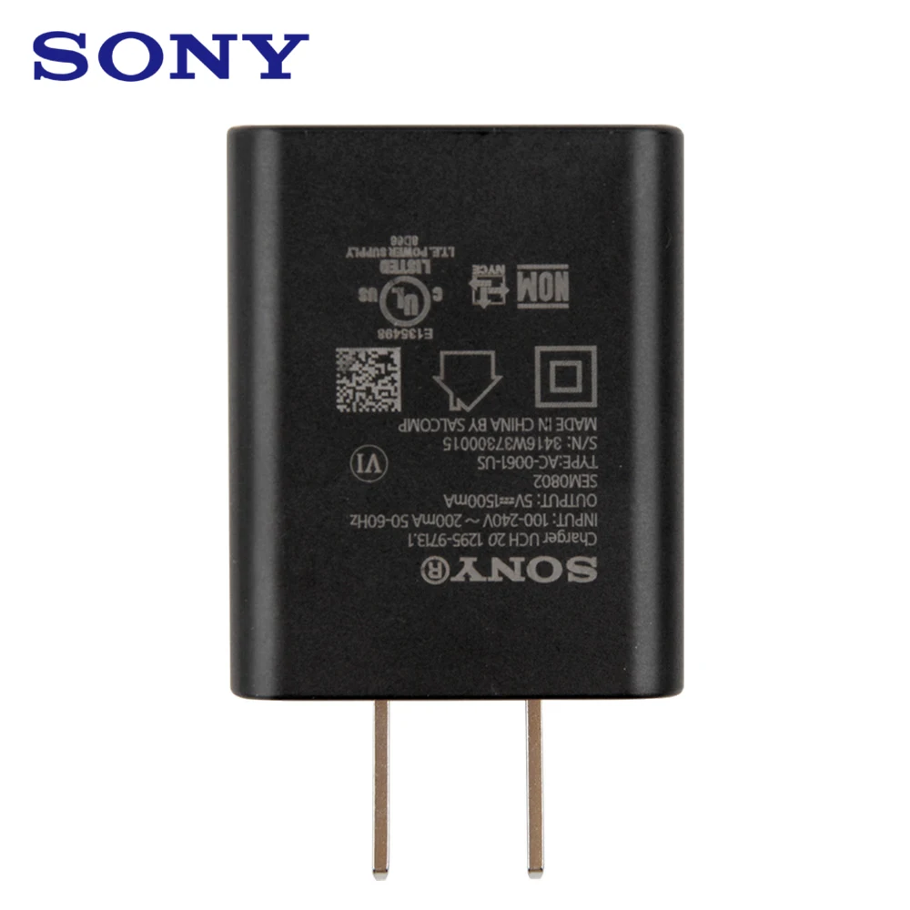 Оригинальное дорожное настенное зарядное устройство для SONY UCH20 Xperia XA3 Ultra L4213 C3 S55T