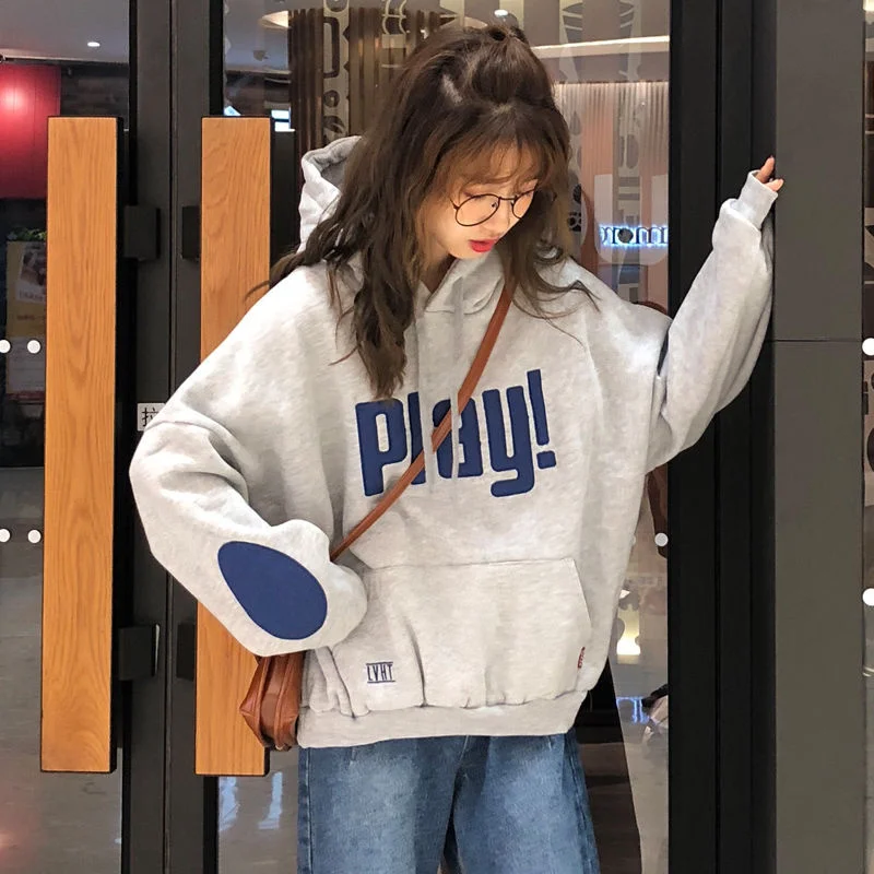 

Preppy hoodies for men women 2022SS hip hop letter print thick sweatshirt student loose Korean ulzzang jacket cool streetwear