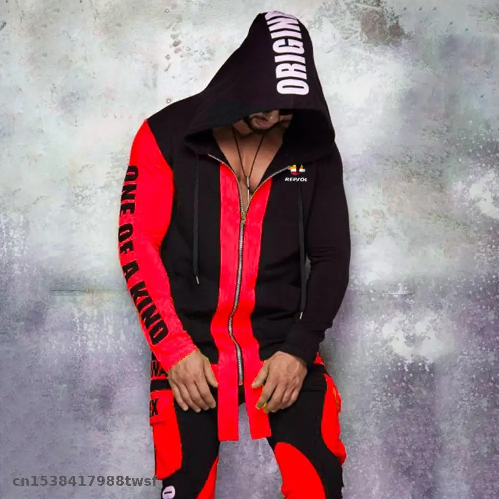 

2021 Men Tracksuit 2 Piece Tops And Pants for repsol jacket Mens Sweat Suits Set Letter Print Jogger Sets Clothing motocross